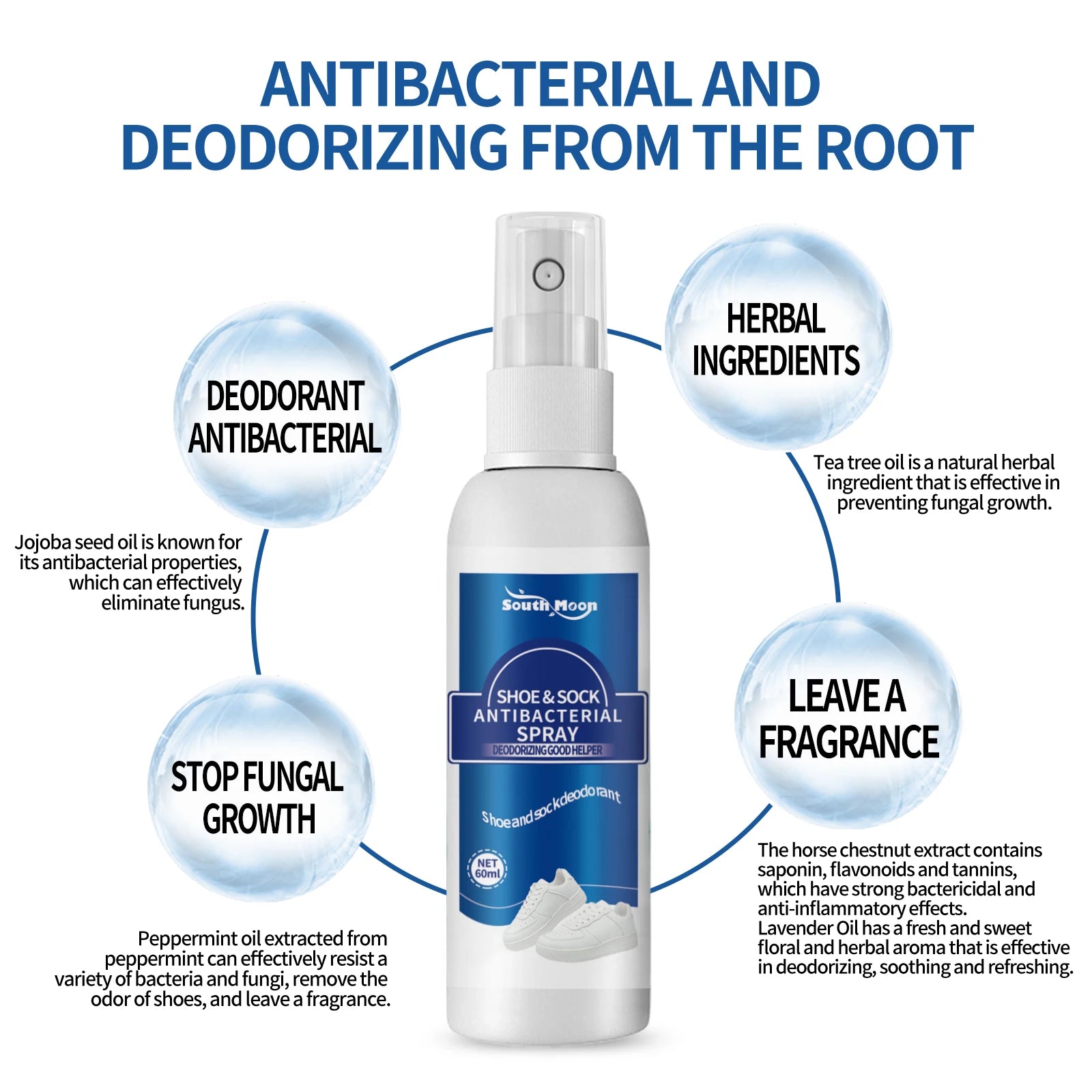 Footwear Deodorant Spray Prevent Fungal Growth