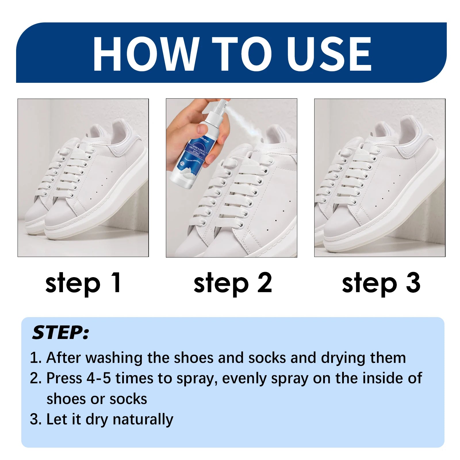 Footwear Deodorant Spray Prevent Fungal Growth