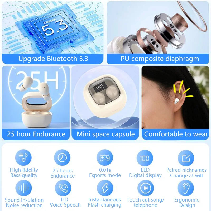 Small Bluetooth Wireless Earbuds