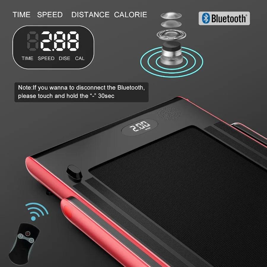 2 in 1 Folding Treadmill 2.25HP with Remote Control APP Control