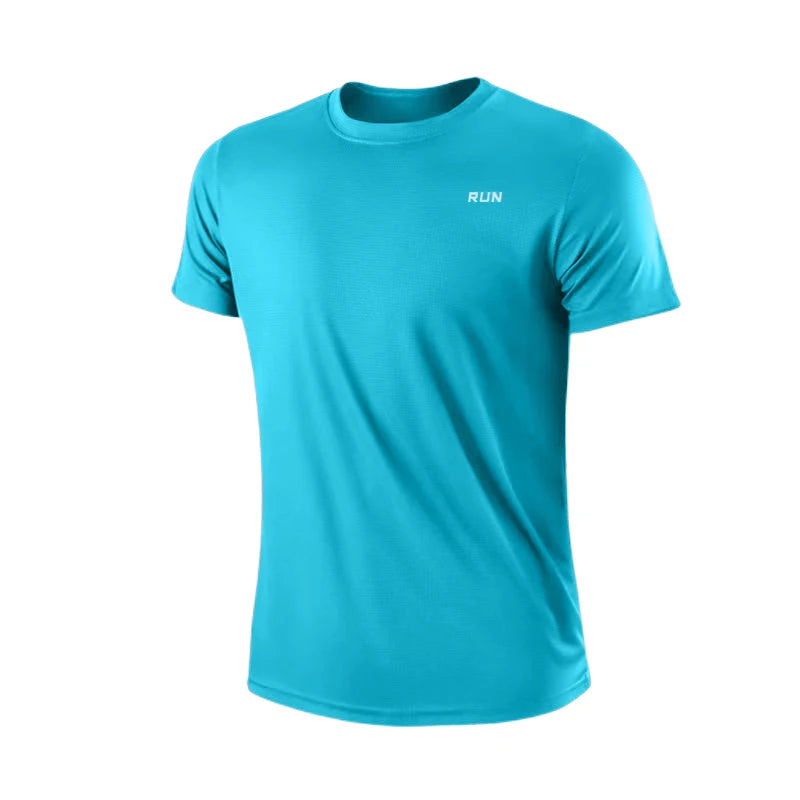 Summer Men's Quick Dry Running Bodybuilding Shirts Oversized