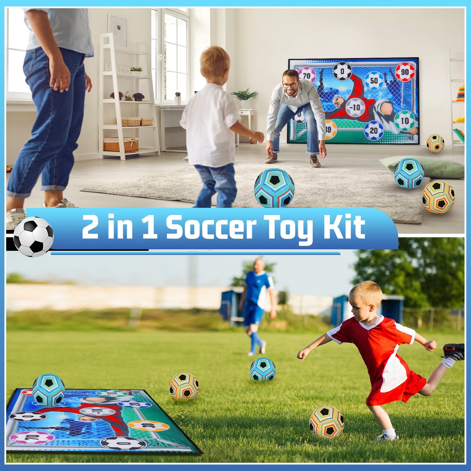 Football Soccer Sticky Training Goal Indoor Outdoor