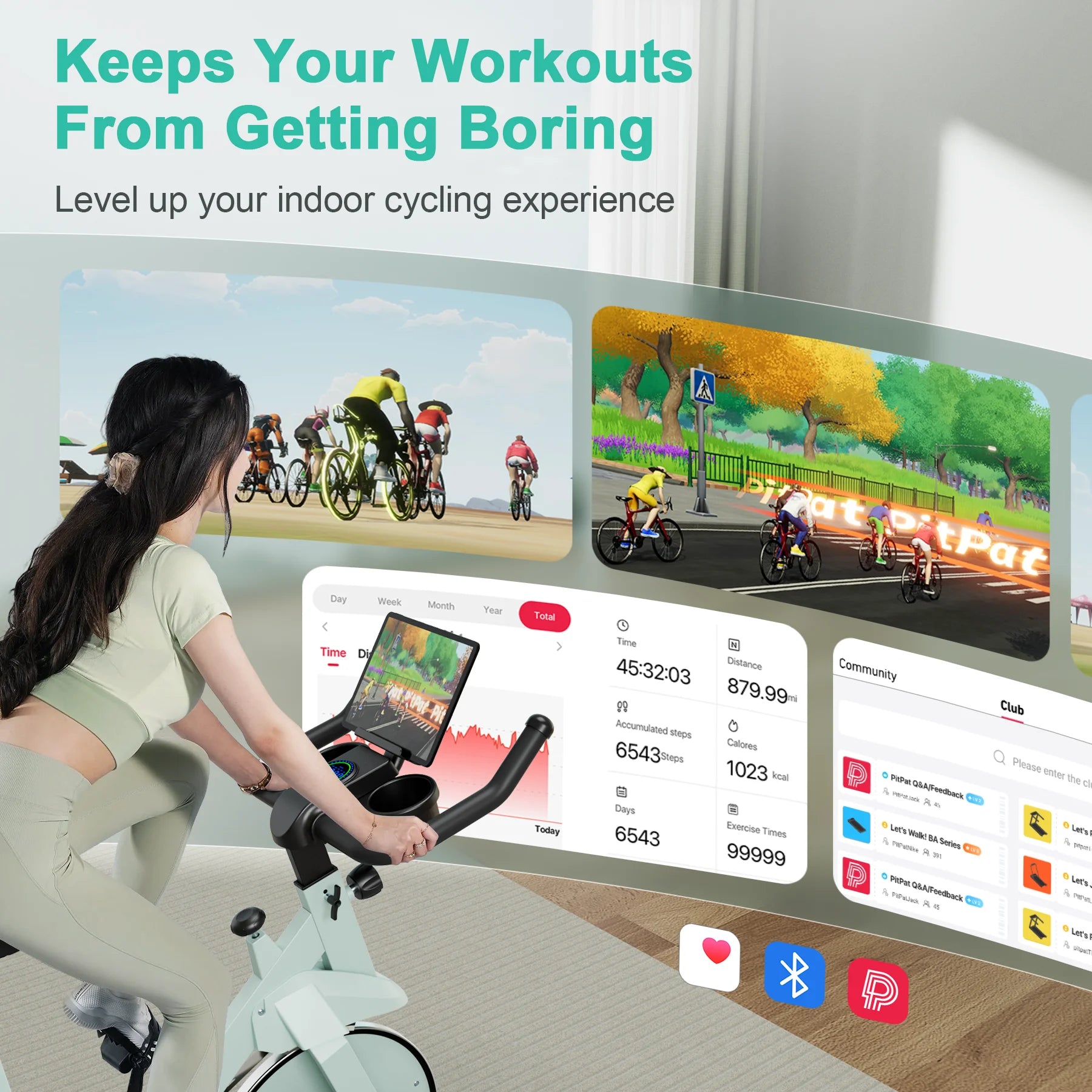 Superun Exercise Bike, Low Noise