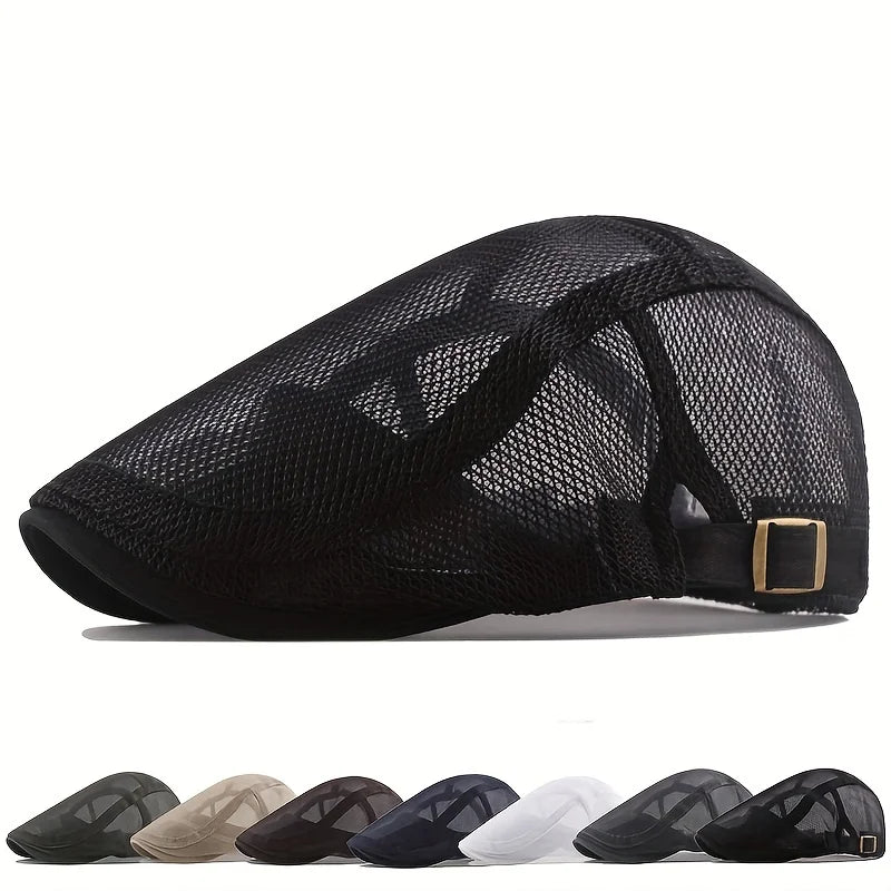 Outdoor Sun Hats Breathable Mesh Newsboy Cap