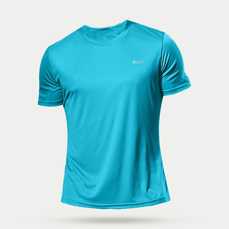 Summer Men's Quick Dry Running Bodybuilding Shirts Oversized
