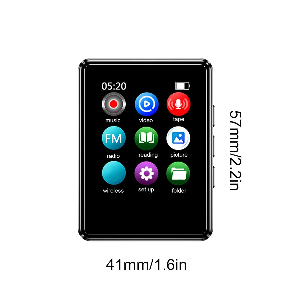 MP3/MP4 Digital Audio Player Bluetooth Touchscreen E-Book Voice Recorder