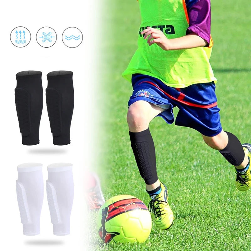 (XS-2XL)1 Pair Kids Teen Soccer Shin Pads Anti-collision