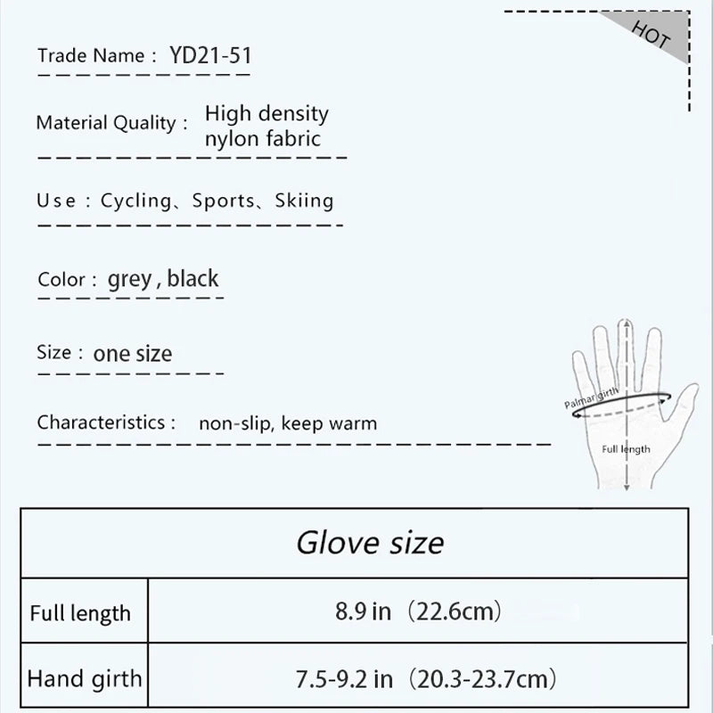 Football Gloves Waterproof Thermal Grip