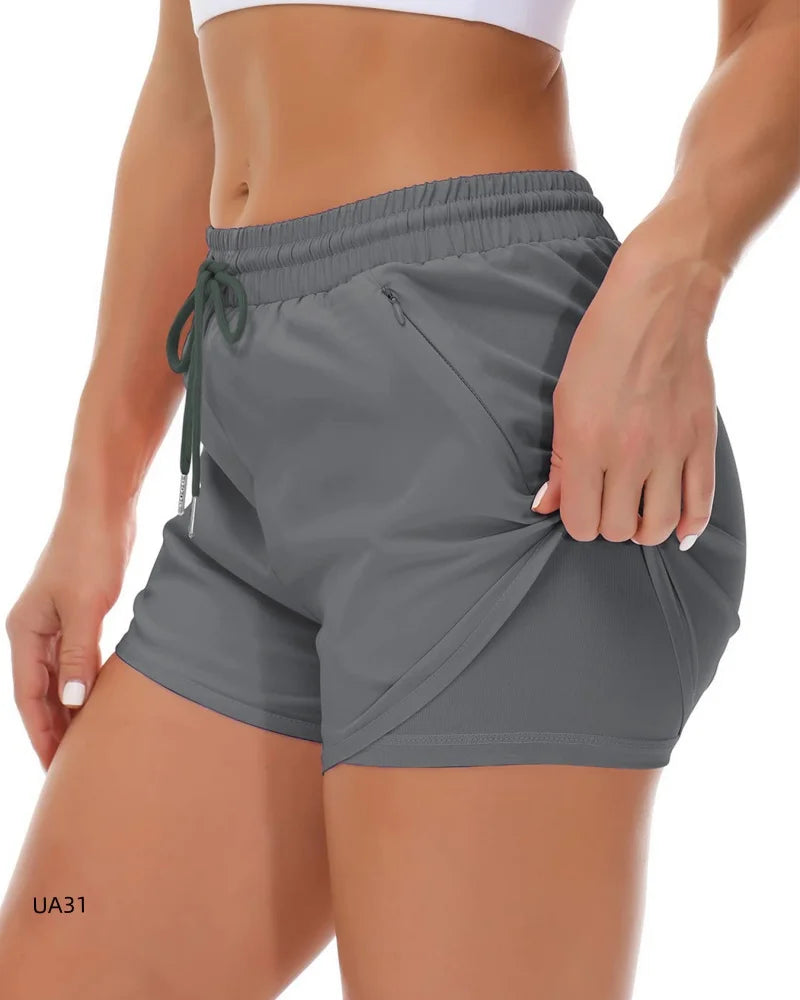 New Women's Fashion Double Layer Beach Shorts