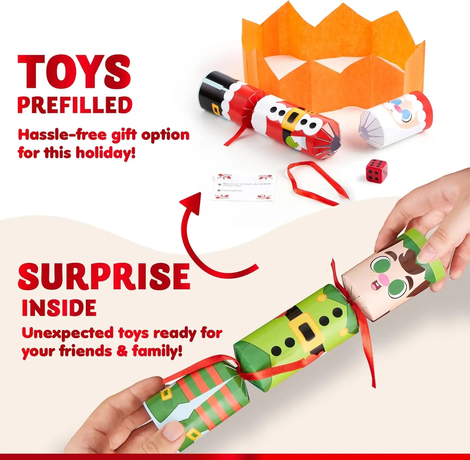 Non-Snap Party Table Favors Christmas Characters