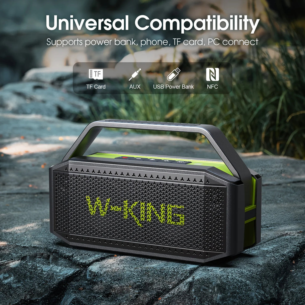 (100W Peak} Loud Bluetooth Speakers Wireless Waterproof Speaker