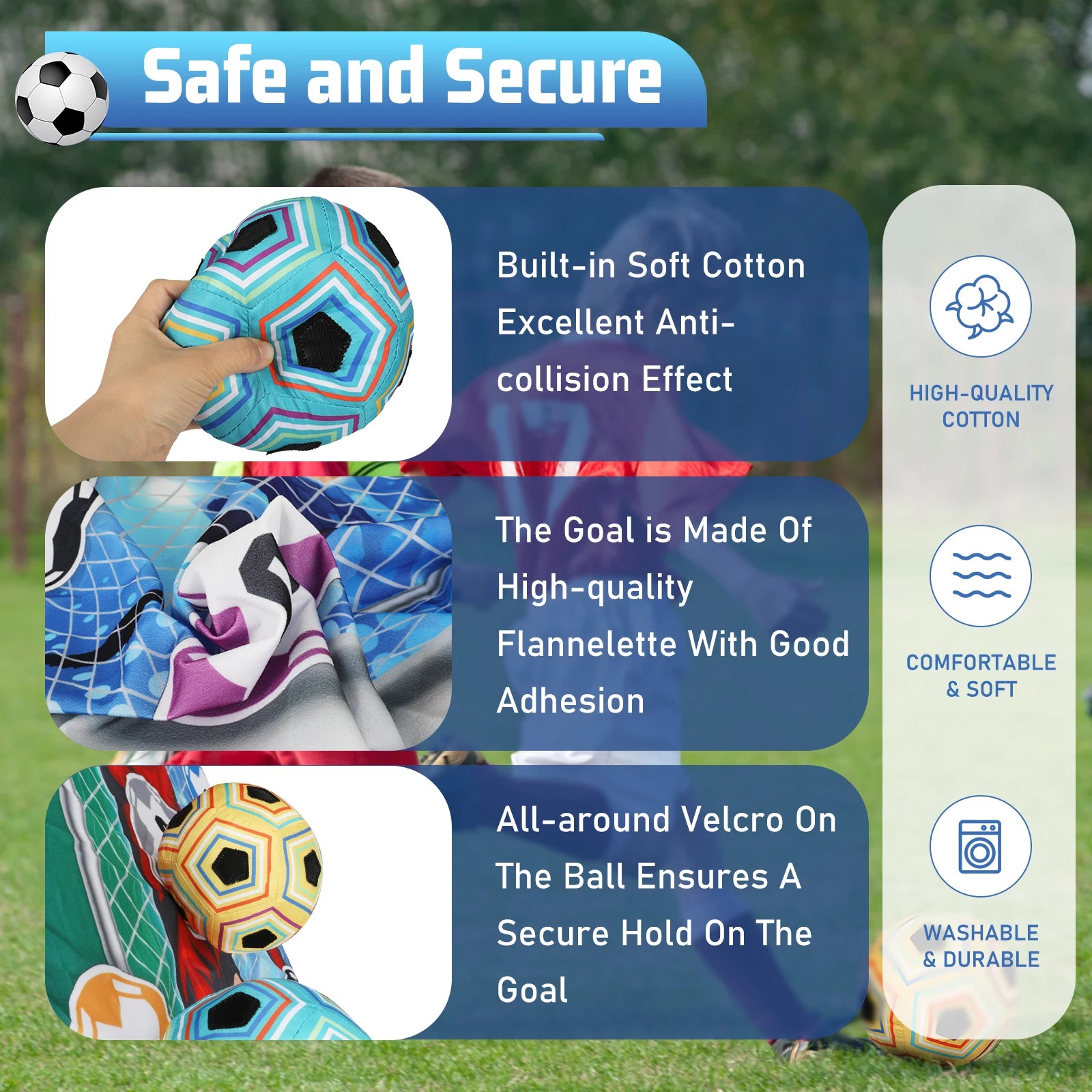 Football Soccer Sticky Training Goal Indoor Outdoor
