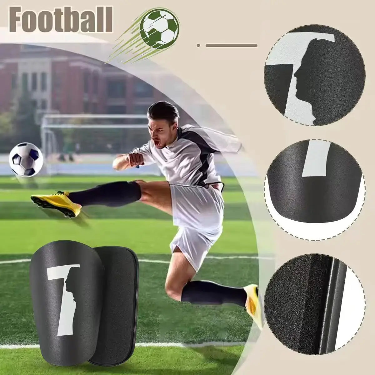 Ultra-Lightweight Soccer Shin Guards - Durable,