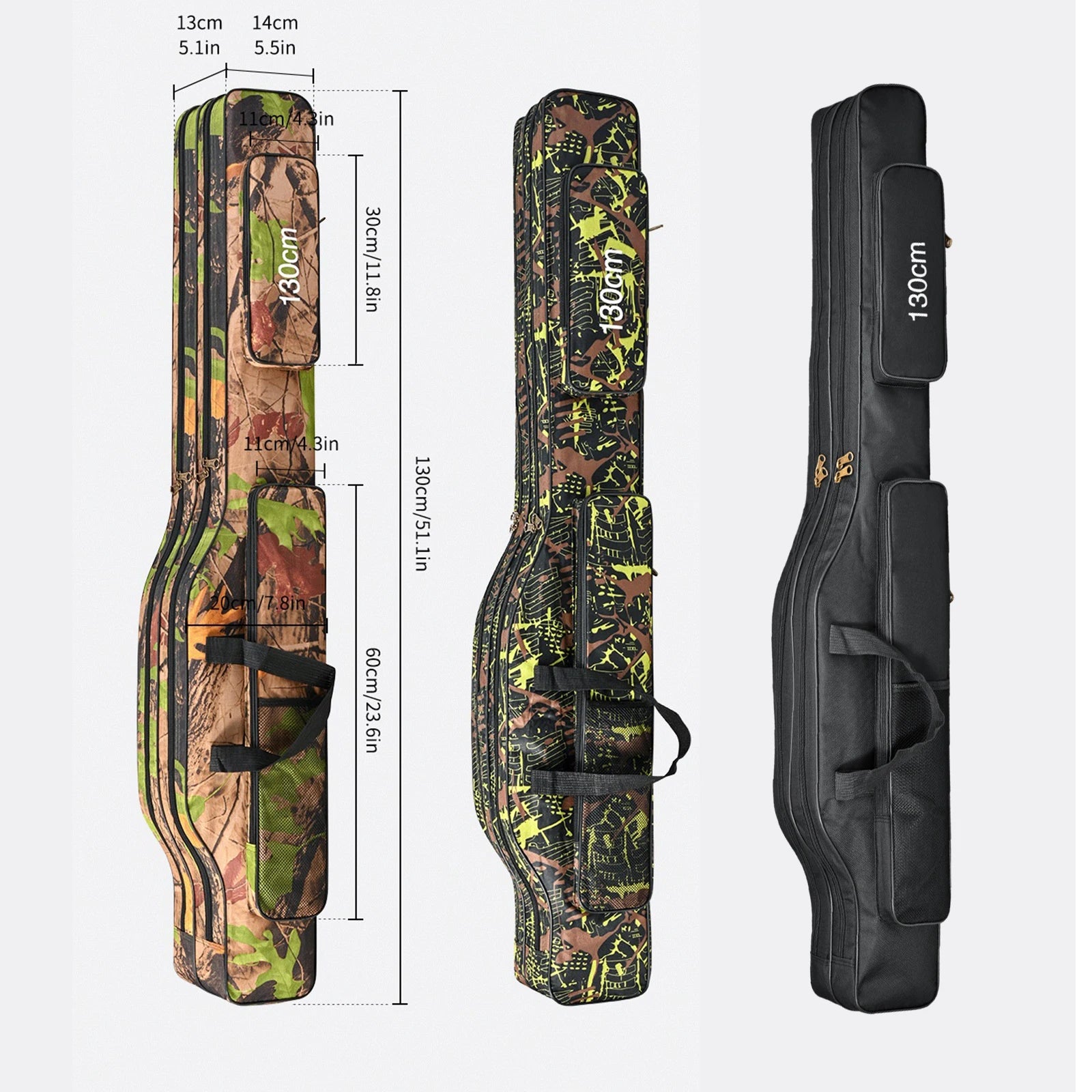 Waterproof Fishing Pole Storage Bag Large Capacity