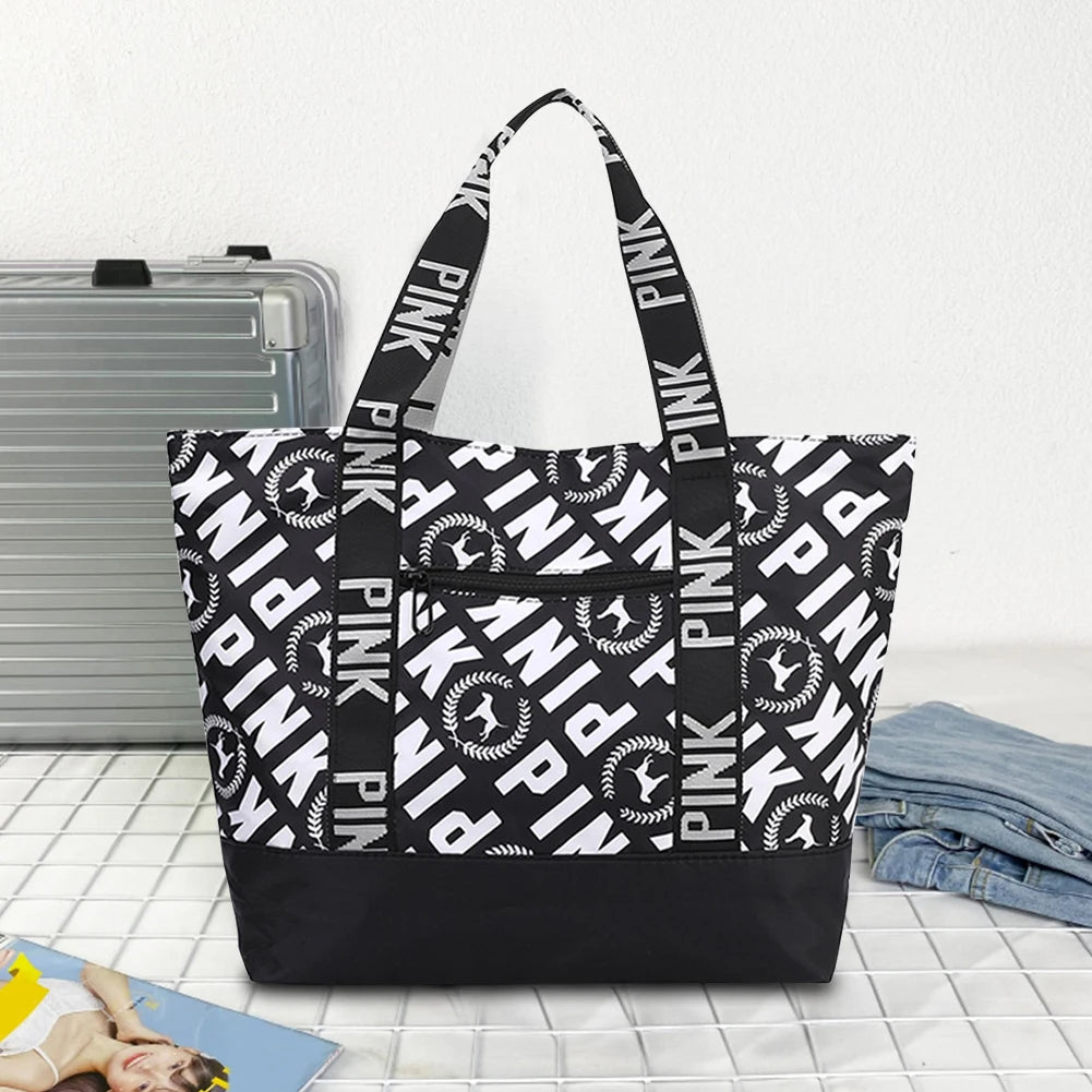 Durable Nylon Weekender Bag for Weekend Travel Fits Bluetooth Earphones Phone Case and Fitness Tracker with Easy Carry Handle