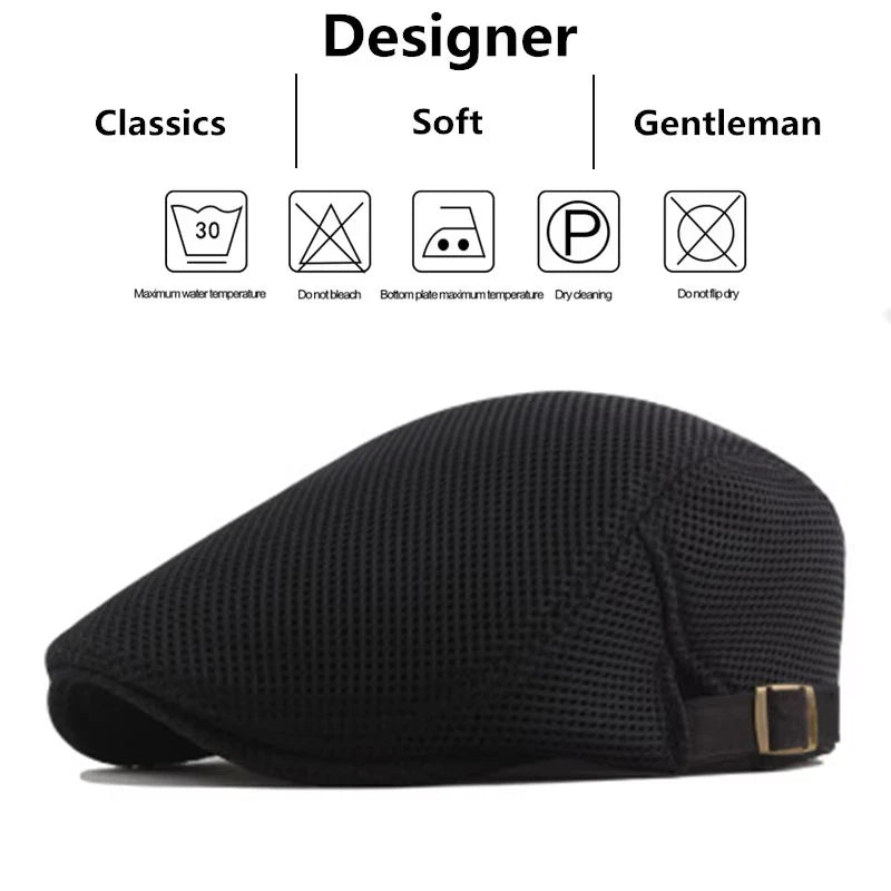 Men Mesh Newsboy Caps