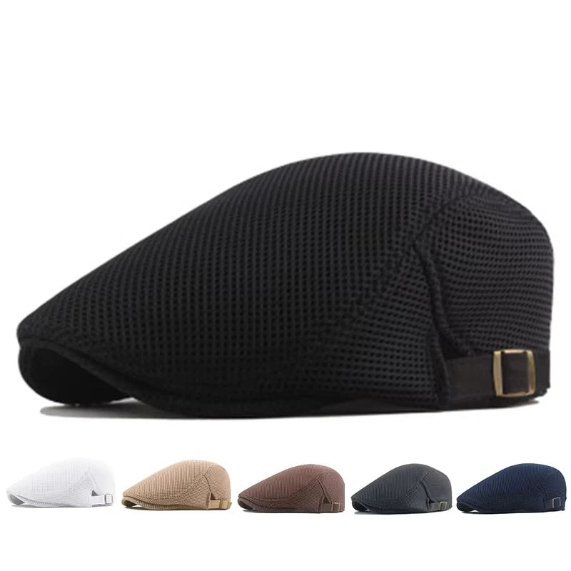 Men Mesh Newsboy Caps