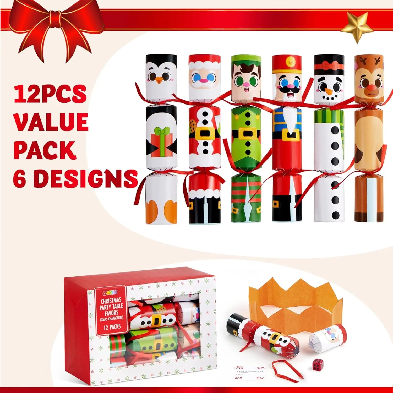 Non-Snap Party Table Favors Christmas Characters