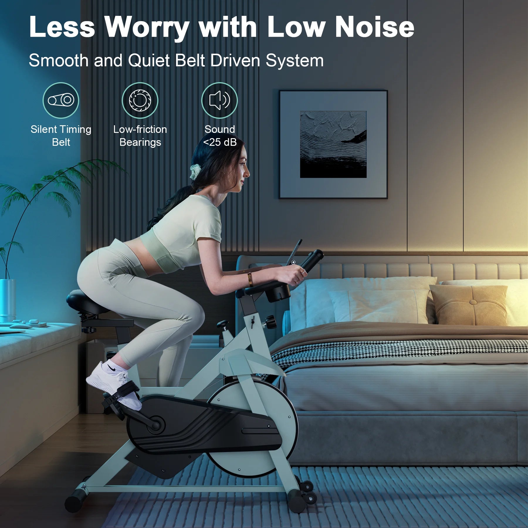 Superun Exercise Bike, Low Noise