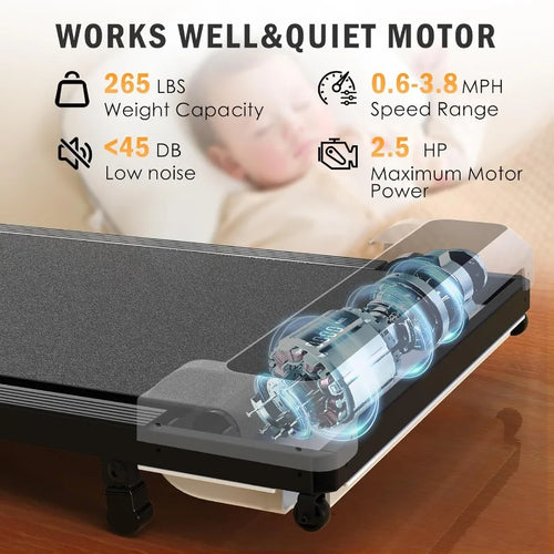 2 in 1 Remote Control Portable Walking Treadmill