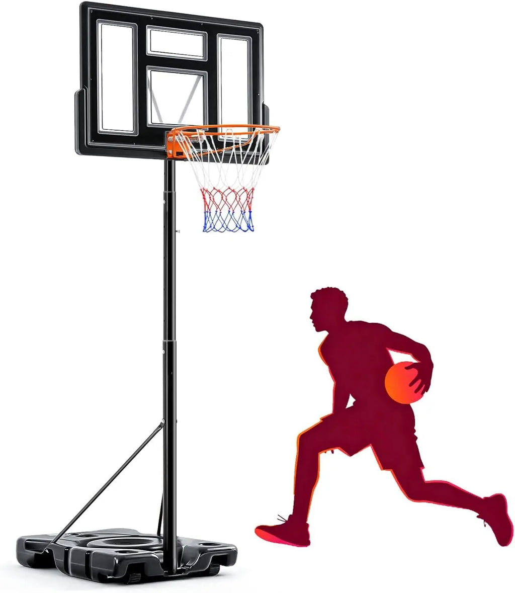 44 Inch Portable Basketball Hoop Outdoor, Adjustable