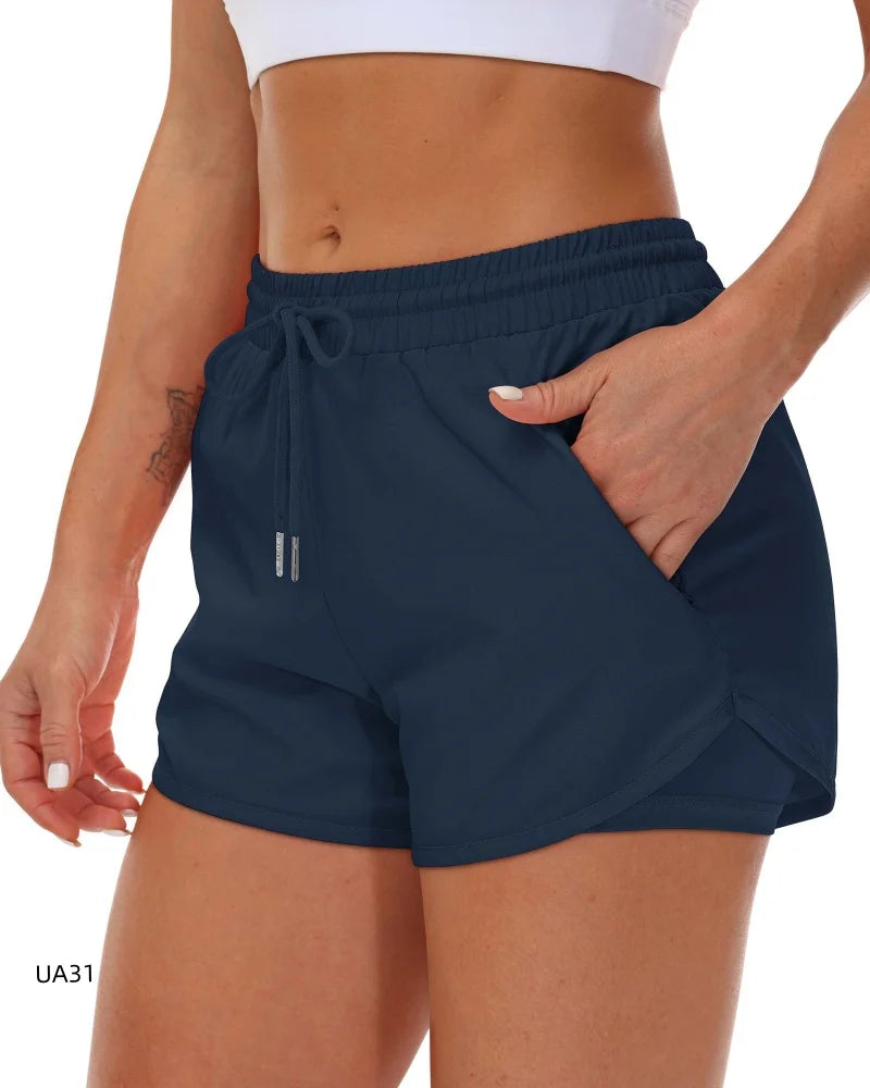 New Women's Fashion Double Layer Beach Shorts
