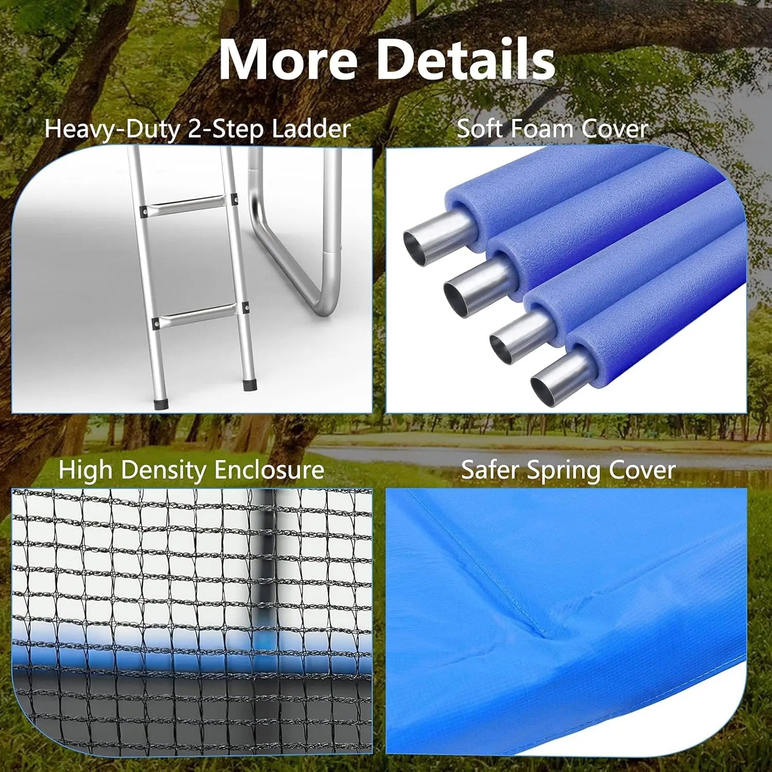 8FT Trampoline with Safety Enclosure Net