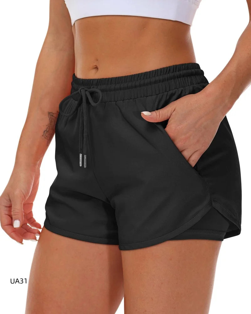 New Women's Fashion Double Layer Beach Shorts