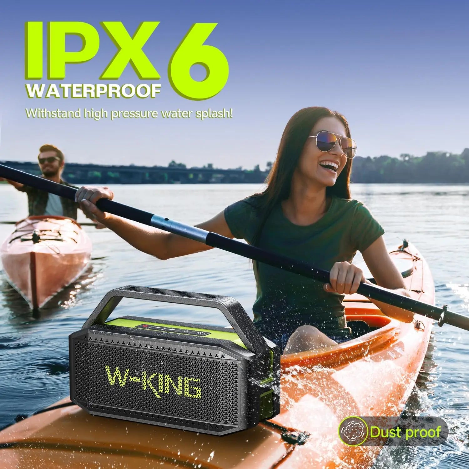 (100W Peak} Loud Bluetooth Speakers Wireless Waterproof Speaker